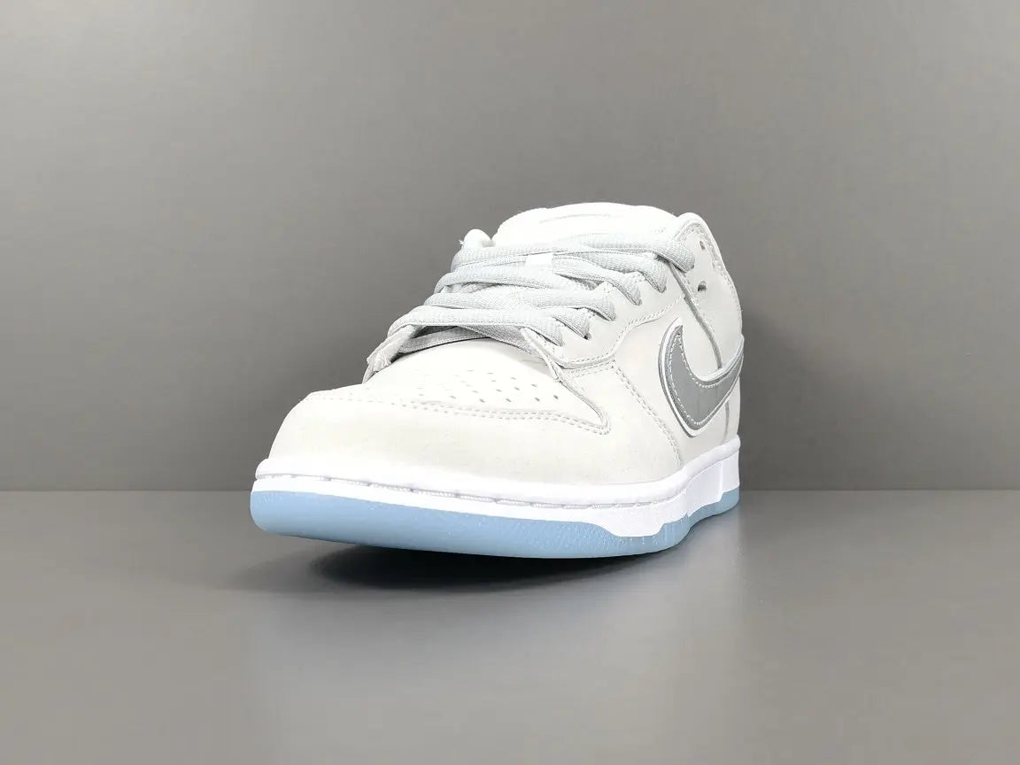 Nike SB Dunk White Lobster Friends and Family low top sneaker side view white grey