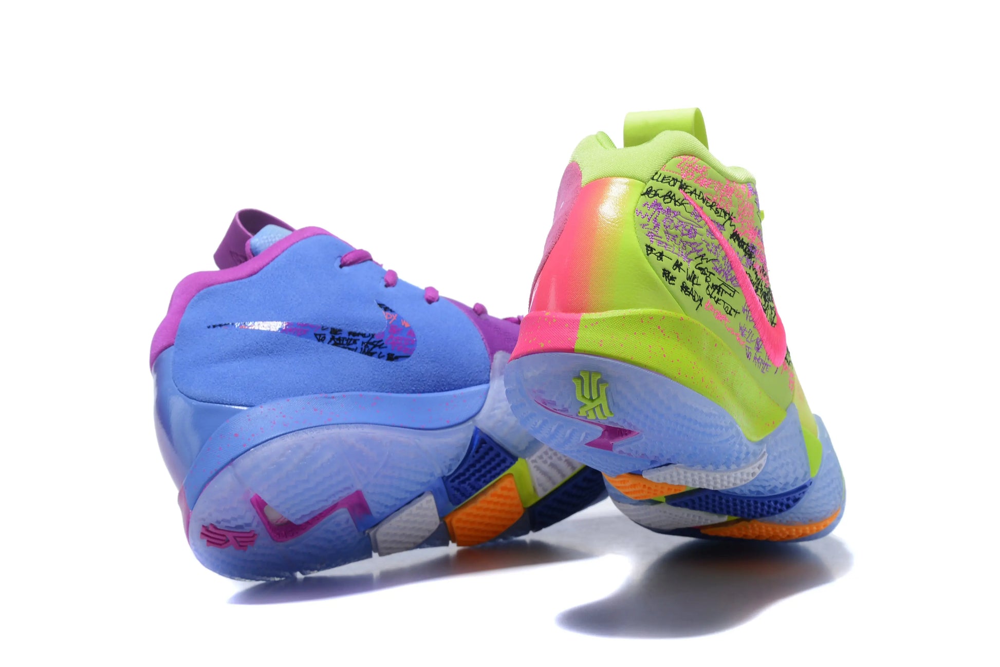 Nike Kyrie 4 x Confetti basketball shoes – low-top sneakers with multicolor confetti design and Zoom Air cushioning