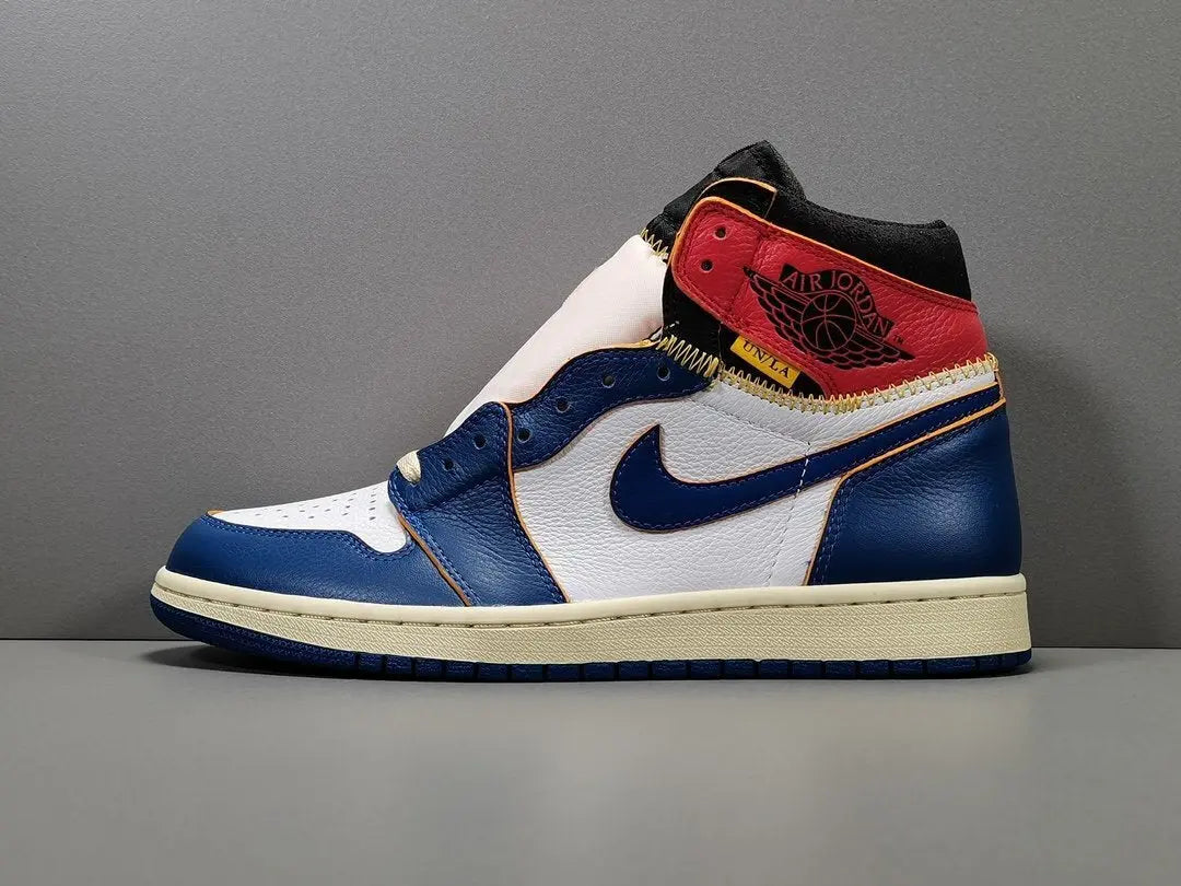 Jordan 1 Retro High Fragment Union Varsity Red Sport Royal sneaker
