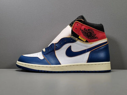 Jordan 1 Retro High Fragment Union Varsity Red Sport Royal sneaker
