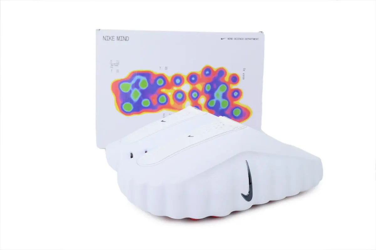 Nike Mind 001 Slide white Speed Red comfortable lightweight casual slides

