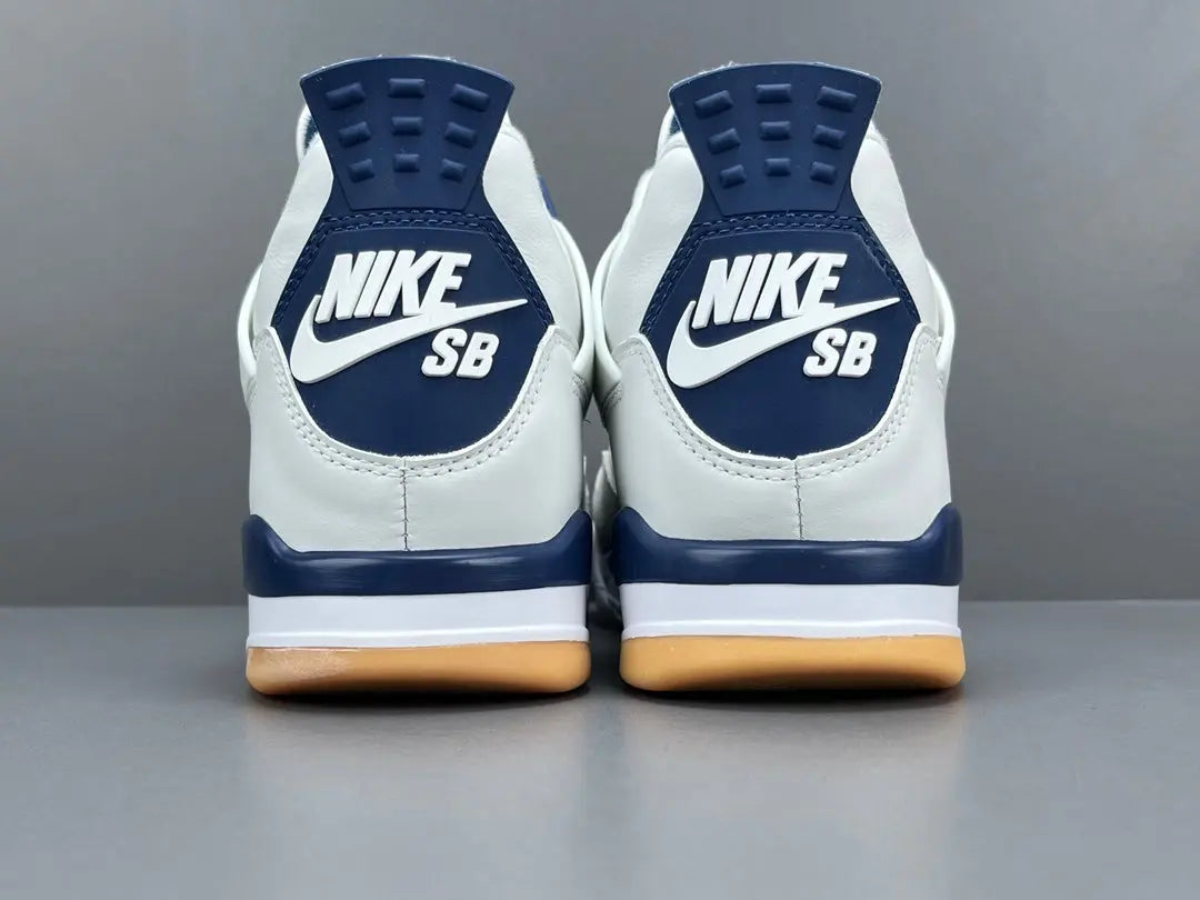 Air Jordan 4 SB Navy sneakers side view skate collaboration retro basketball shoes
