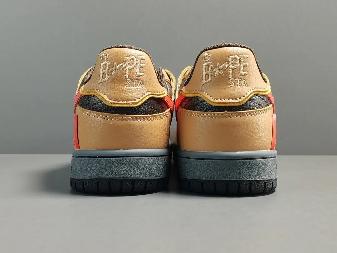 BAPE SK8 STA sneakers brown orange streetwear premium casual stylish shoes