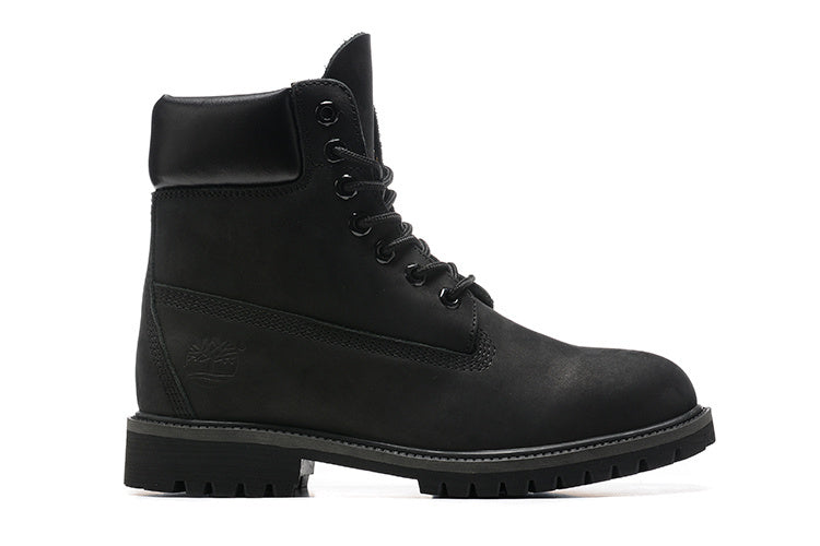 Timberland 6 inch black nubuck premium leather boot for men durable
