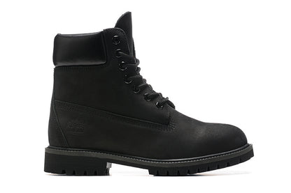 Timberland 6 inch black nubuck premium leather boot for men durable

