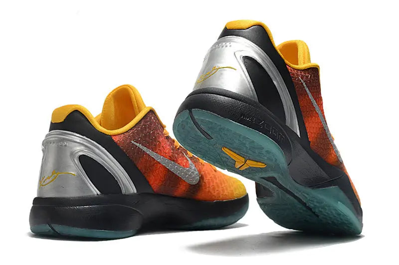 Nike Kobe 6 ASG Orange County Sunset sneakers with vibrant gradient colors and low-top silhouette.

