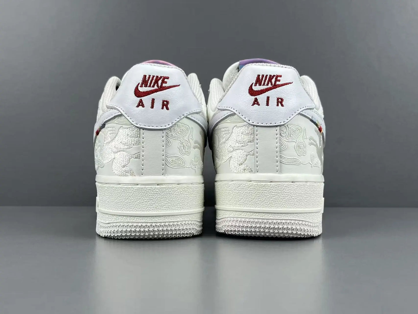 Nike Air Force 1 Pegasus Pack Phantom side view all-white leather sneaker