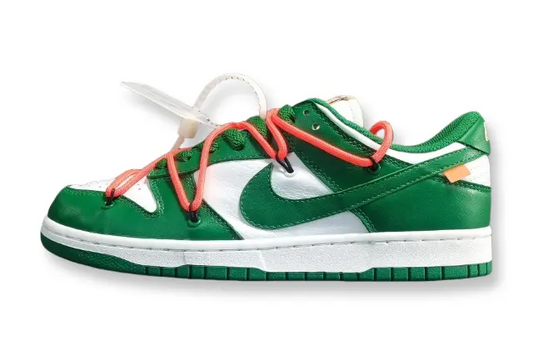 Nike Dunk x Off-White Pine Green limited edition collaboration sneakers streetwear iconic
