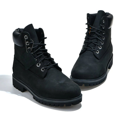 Timberland 6 inch premium waterproof black leather boot for men durable winter
