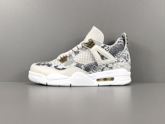 Air Jordan 4 Snakeskin sneakers side view luxury textured retro basketball shoes