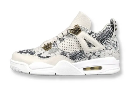 Air Jordan 4 Snakeskin sneakers side view luxury textured retro basketball shoes