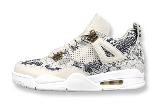 Air Jordan 4 Snakeskin sneakers side view luxury textured retro basketball shoes