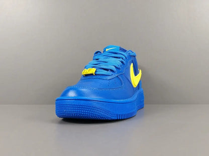 Nike Air Force 1 x AMBUSH Game Royal sneaker with oversized extended Swoosh design
