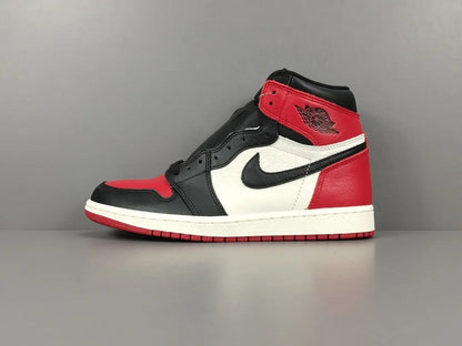 Air Jordan 1 Retro High Bred Toe red black white sneaker
