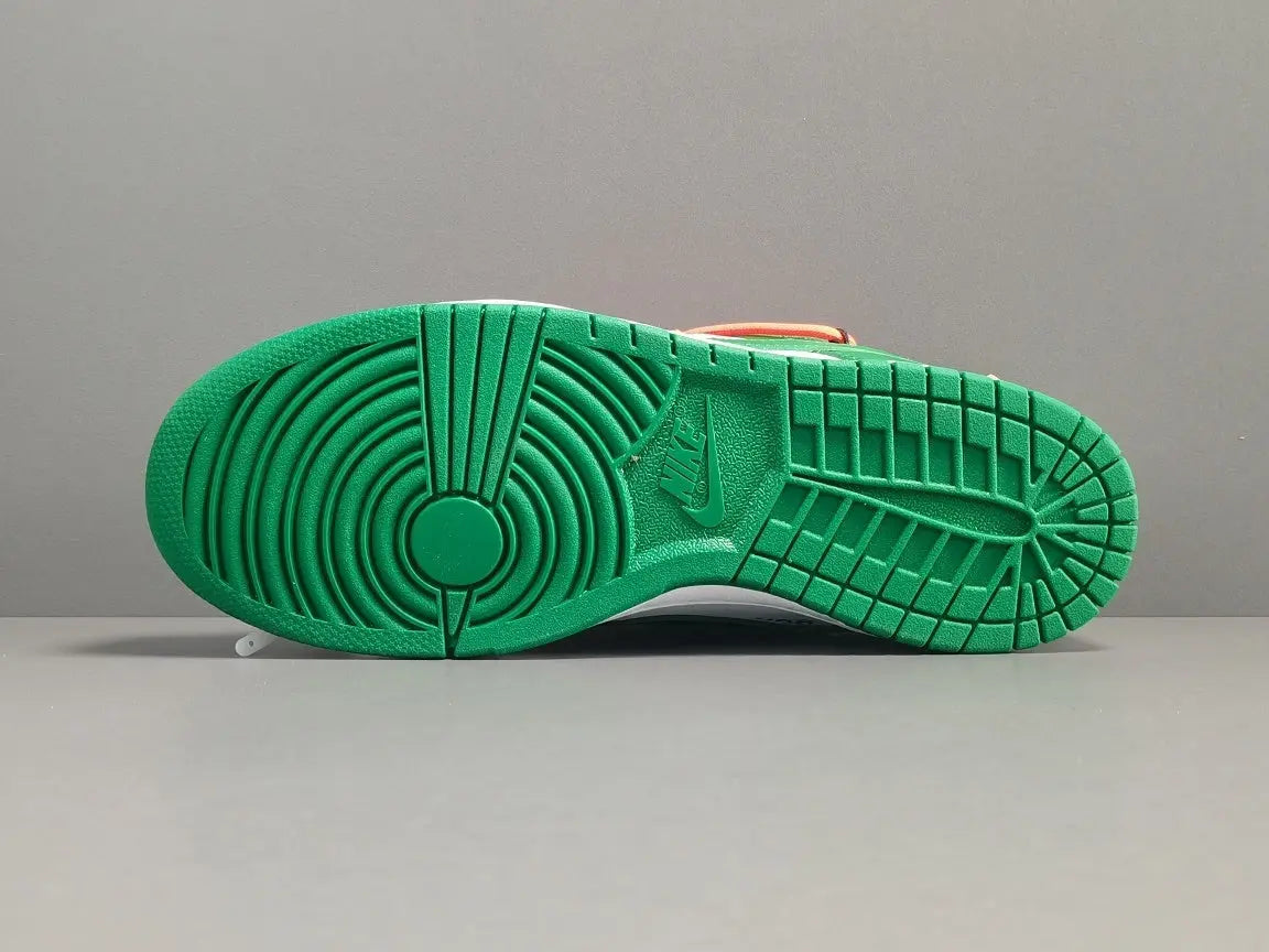 Nike Dunk x Off-White Pine Green limited edition collaboration sneakers streetwear iconic

