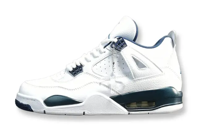 Air Jordan 4 Columbia sneakers white blue accents classic retro basketball shoes
