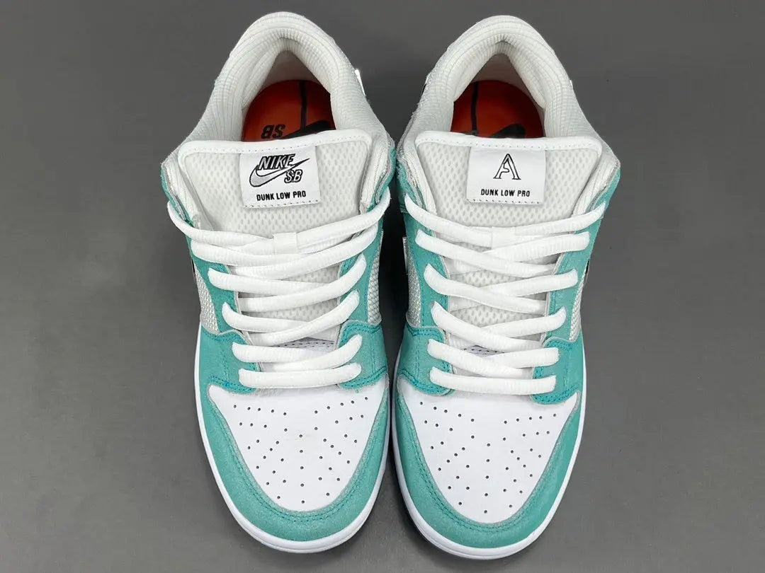 Nike SB Dunk April Skateboards white chrome swoosh low top sneaker