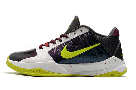 Nike Kobe 5 Protro Chaos basketball shoes in black and yellow chaotic-inspired colorway
