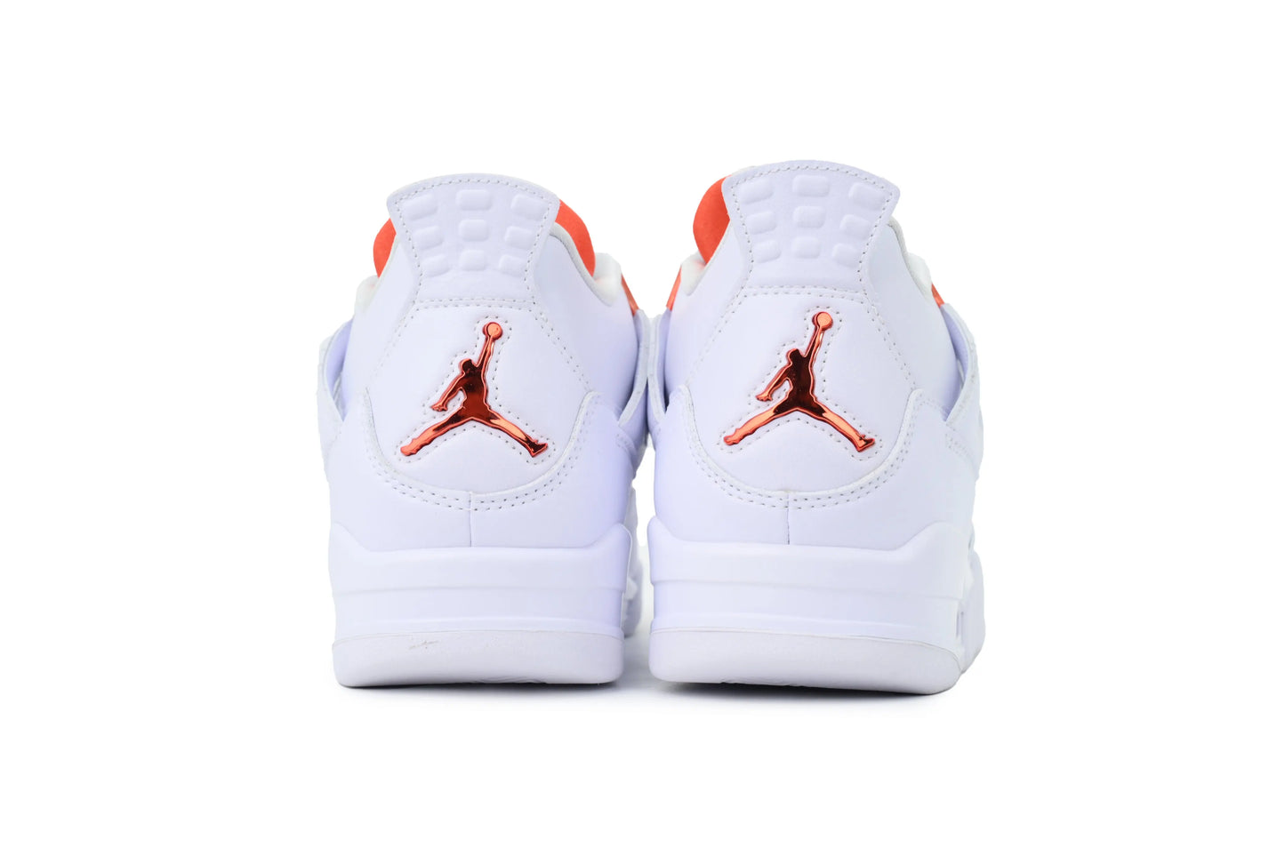 Jordan 4 Metallic Orange orange white leather retro sneakers unisex premium
