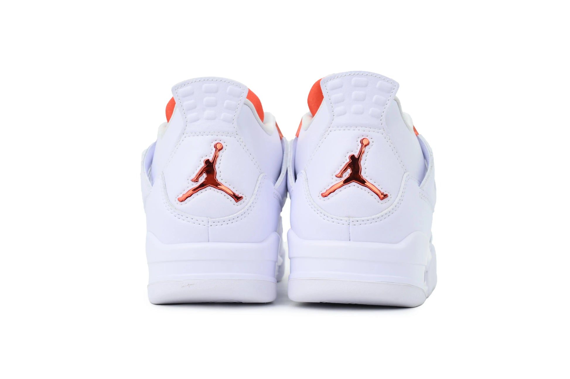 Jordan 4 Metallic Orange orange white leather retro sneakers unisex premium
