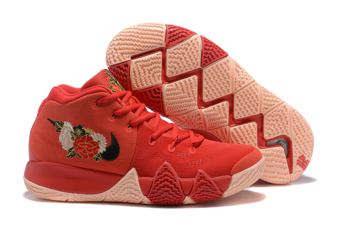 Nike Kyrie 4 x Chinese New Year basketball shoes – red and gold low-top sneakers with Zoom Air cushioning and Lunar New Year design