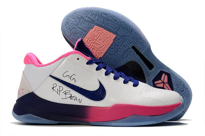 Nike Kobe 5 Protro Kay Yow basketball shoes in pink and black colorway
