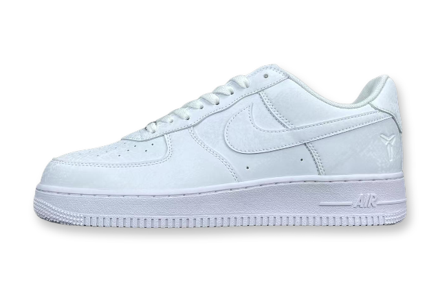 Nike Air Force 1 Kobe Bryant Forever white leather sneakers tribute design
