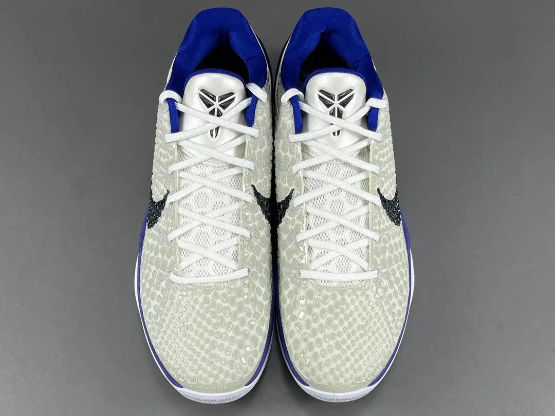Nike Kobe 6 Concord basketball shoes white and purple sleek performance design
