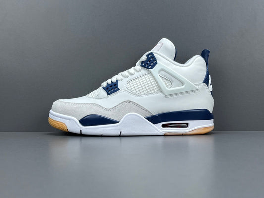 Air Jordan 4 SB Navy sneakers side view skate collaboration retro basketball shoes
