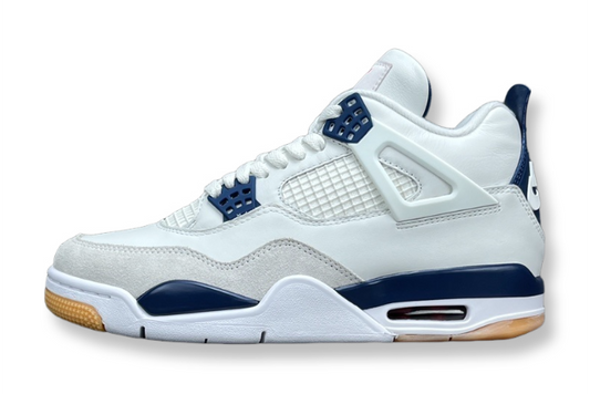 Air Jordan 4 SB Navy sneakers side view skate collaboration retro basketball shoes
