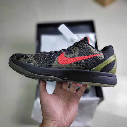 Nike Kobe 6 Italian Camo basketball shoes featuring military inspired camouflage pattern
