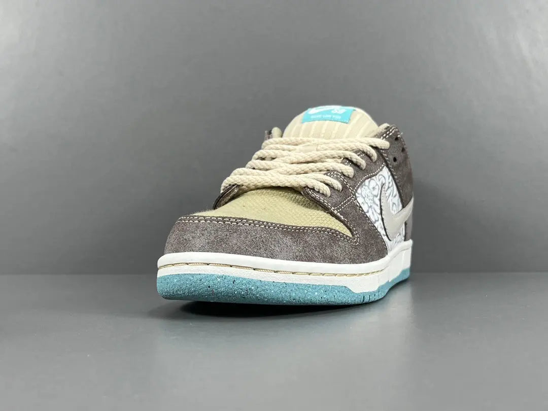 Nike SB Dunk Low Big Money Savings green purple white sneaker limited edition streetwear skate shoe