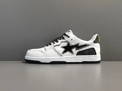 BAPE SK8 STA sneakers white silver streetwear premium casual stylish shoes