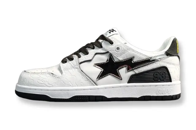 BAPE SK8 STA sneakers white silver streetwear premium casual stylish shoes