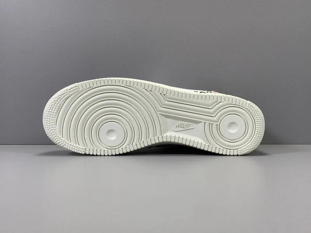Nike Air Force 1 Off-White sneaker with deconstructed design and zip tie
