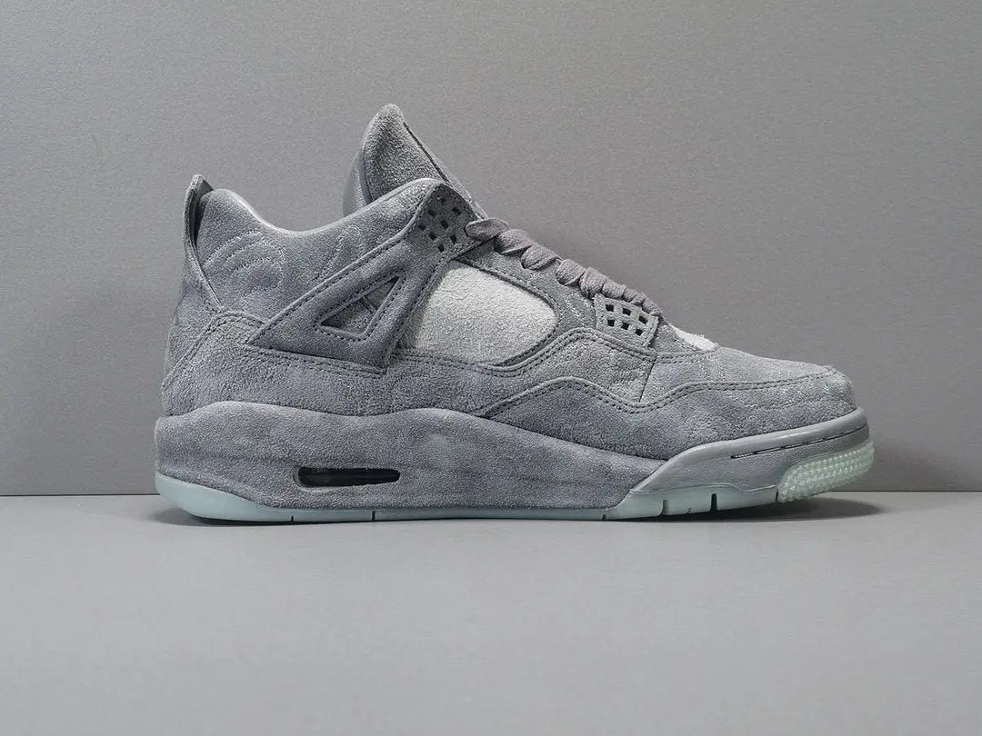 Gray sneaker on a gray background