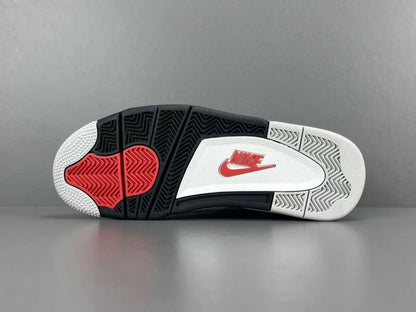 Air Jordan 4 White Cement sneakers with iconic cement print and design
