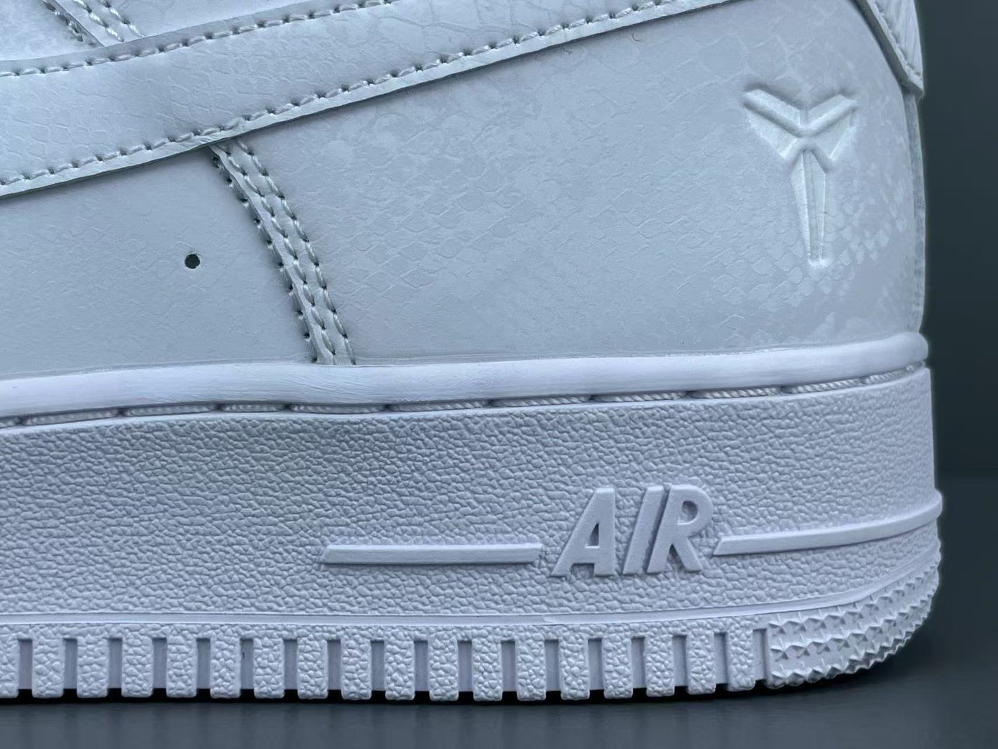 Nike Air Force 1 Kobe Bryant Forever white leather sneakers tribute design
