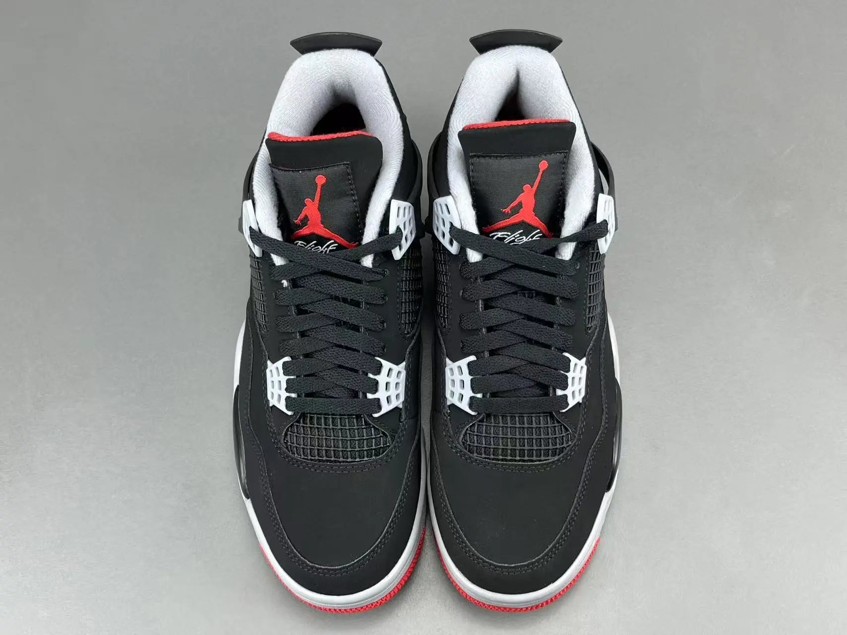 Air Jordan 4 Bred black red sneakers iconic men's basketball shoes premium leather
