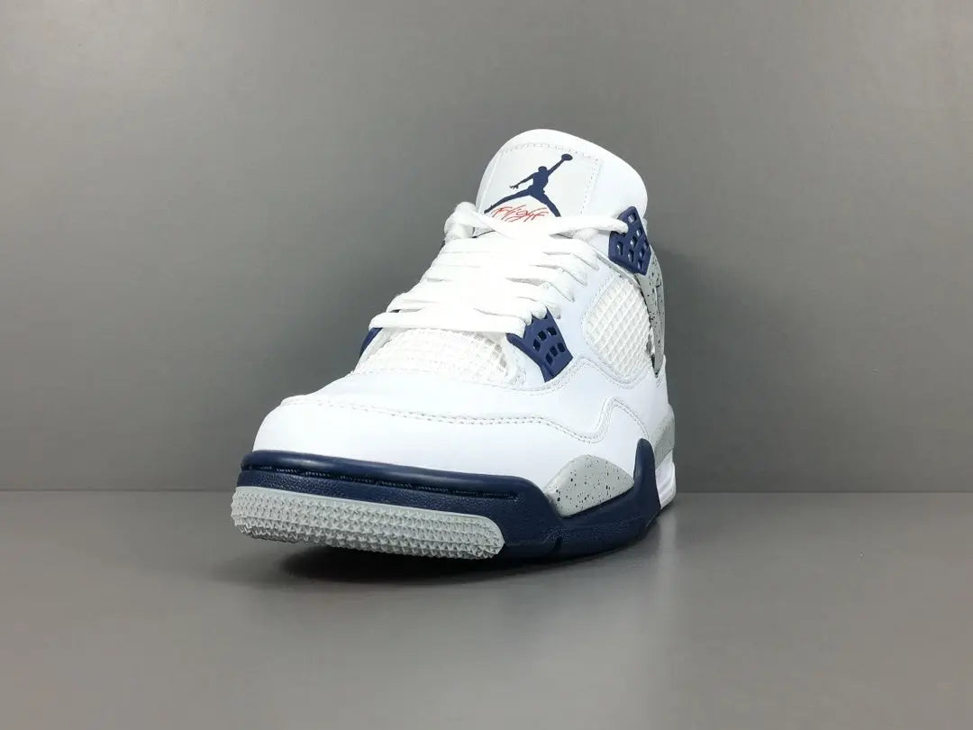 Jordan 4 Midnight Navy navy white leather retro sneakers unisex premium
