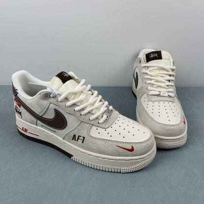 NIKE AIR FORCE 1 x STUSSY CUSTOM BROWN Replico