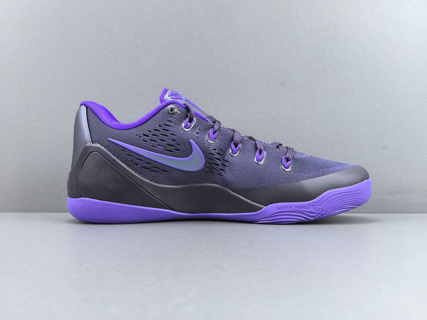 Nike Kobe 9 EM Low Protro x Purple Dynasty basketball sneakers side view