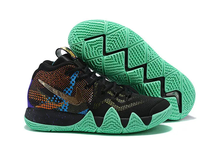 Nike Kyrie 4 x Mamba Mentality basketball shoes – black and purple low-top sneakers with Zoom Air cushioning and tribute design