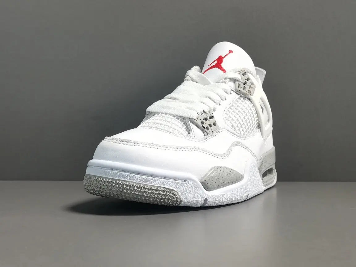 Air Jordan 4 White Oreo white black grey sneakers premium men's shoes

