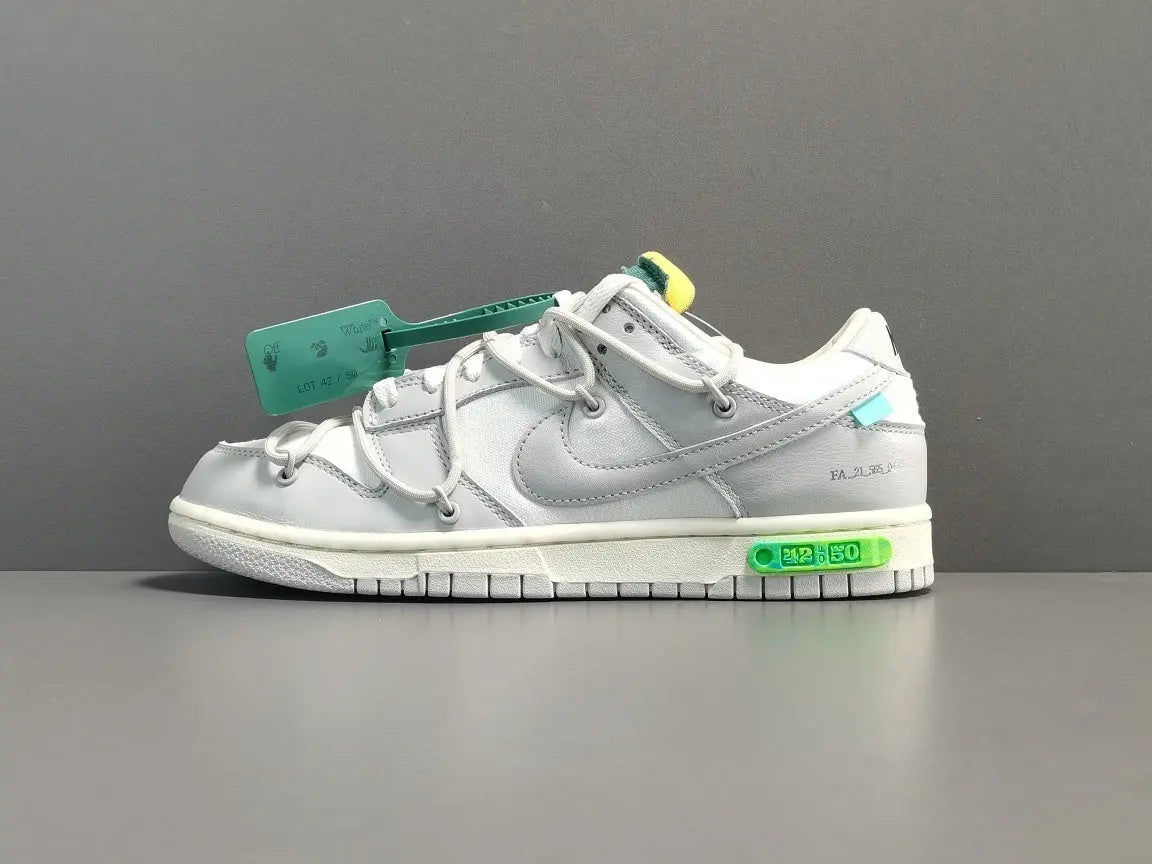 nike dunk x off-white lot 42 low sneakers collaboration mens limited edition