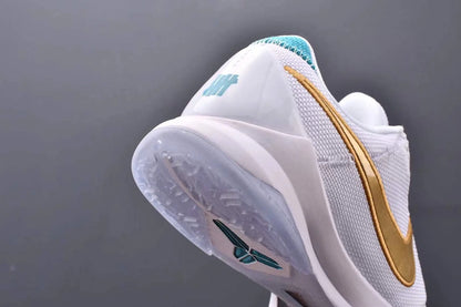 Nike Kobe 5 x Undefeated What If basketball shoes in clean white colorway
