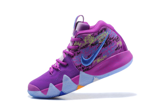 Nike Kyrie 4 x Confetti basketball shoes – low-top sneakers with multicolor confetti design and Zoom Air cushioning