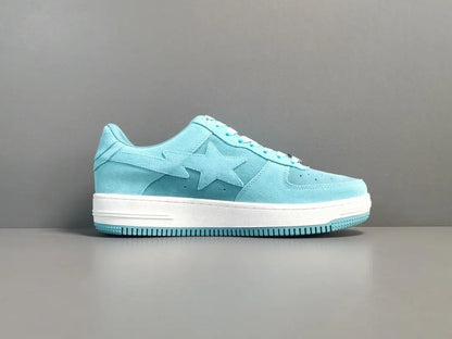 BAPE STA LOW sneakers blue suede streetwear casual premium stylish shoes