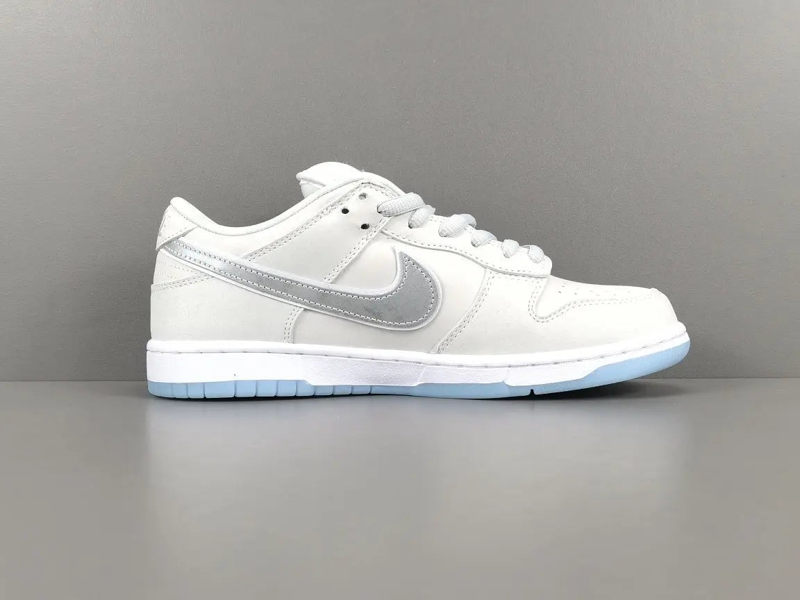 Nike SB Dunk White Lobster Friends and Family low top sneaker side view white grey