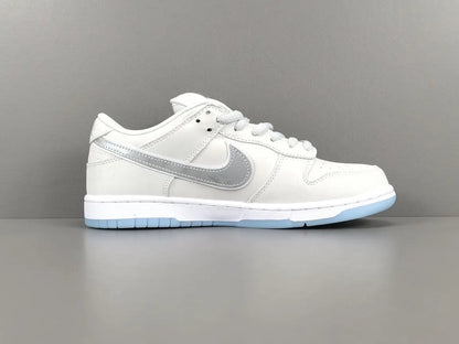 Nike SB Dunk White Lobster Friends and Family low top sneaker side view white grey